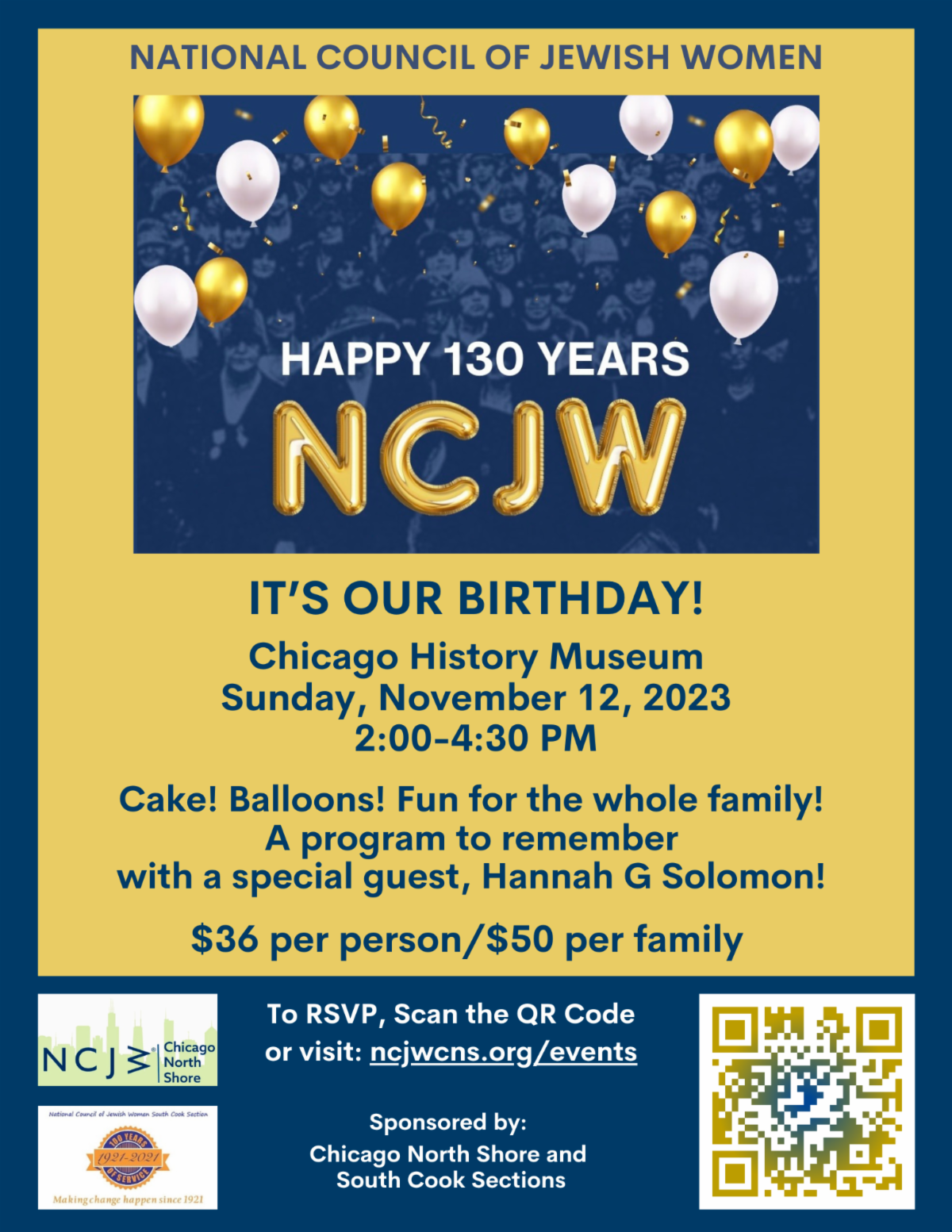NCJW 130 th Birthday Celebration